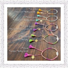 画像1: Happy Tassel Bracelet (Moonstone) (1)
