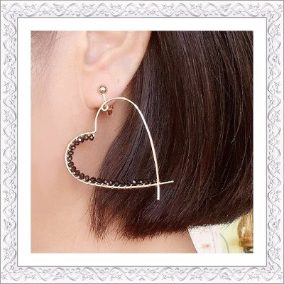 画像3: Heart Hoop Pierce/Earring