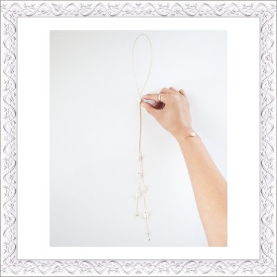 画像1: Keshi Pearl Bolo Tie Necklace