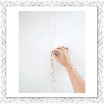 画像2: Keshi Pearl Bolo Tie Necklace