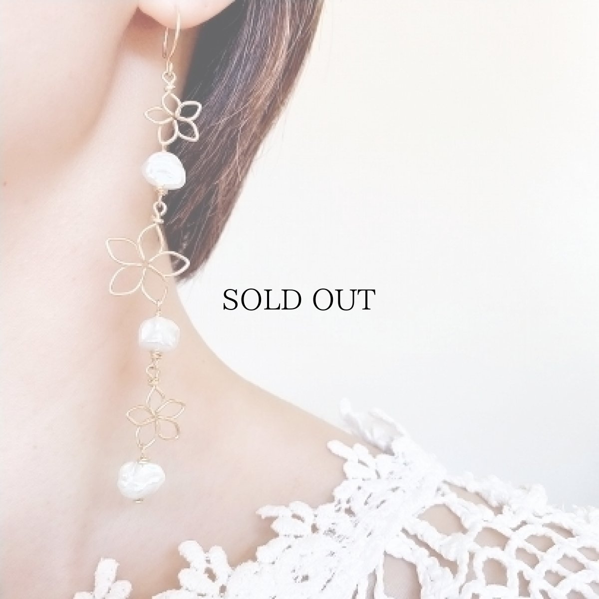 画像4: Keshi Pearl Plumeria Pierce/Earring (4)