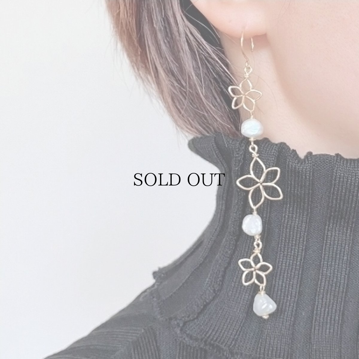 画像5: Keshi Pearl Plumeria Pierce/Earring (5)