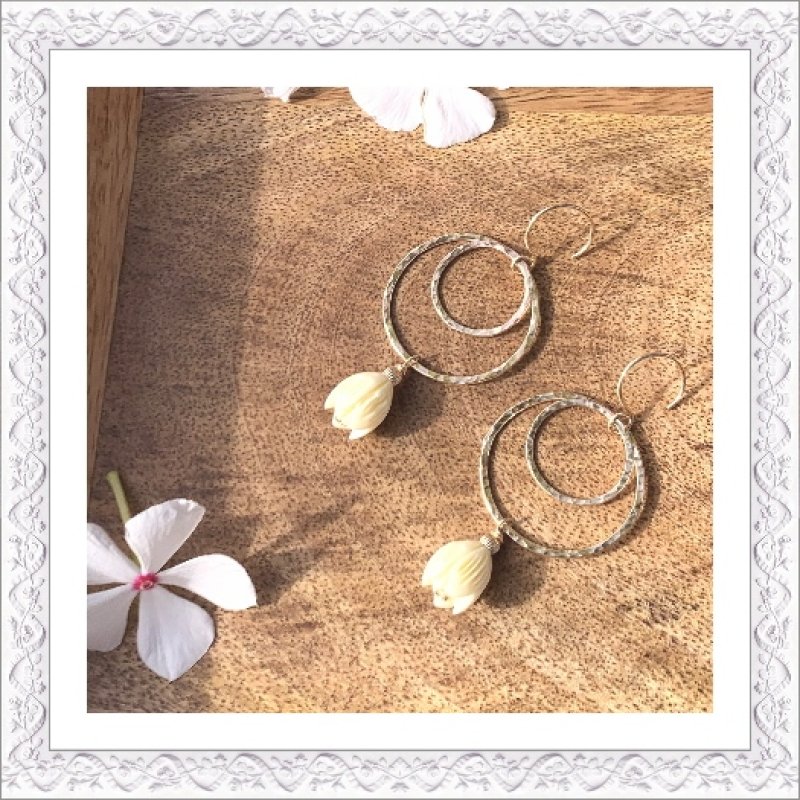 Double Hoop Pikake Pierce/Earring - Leinai'a