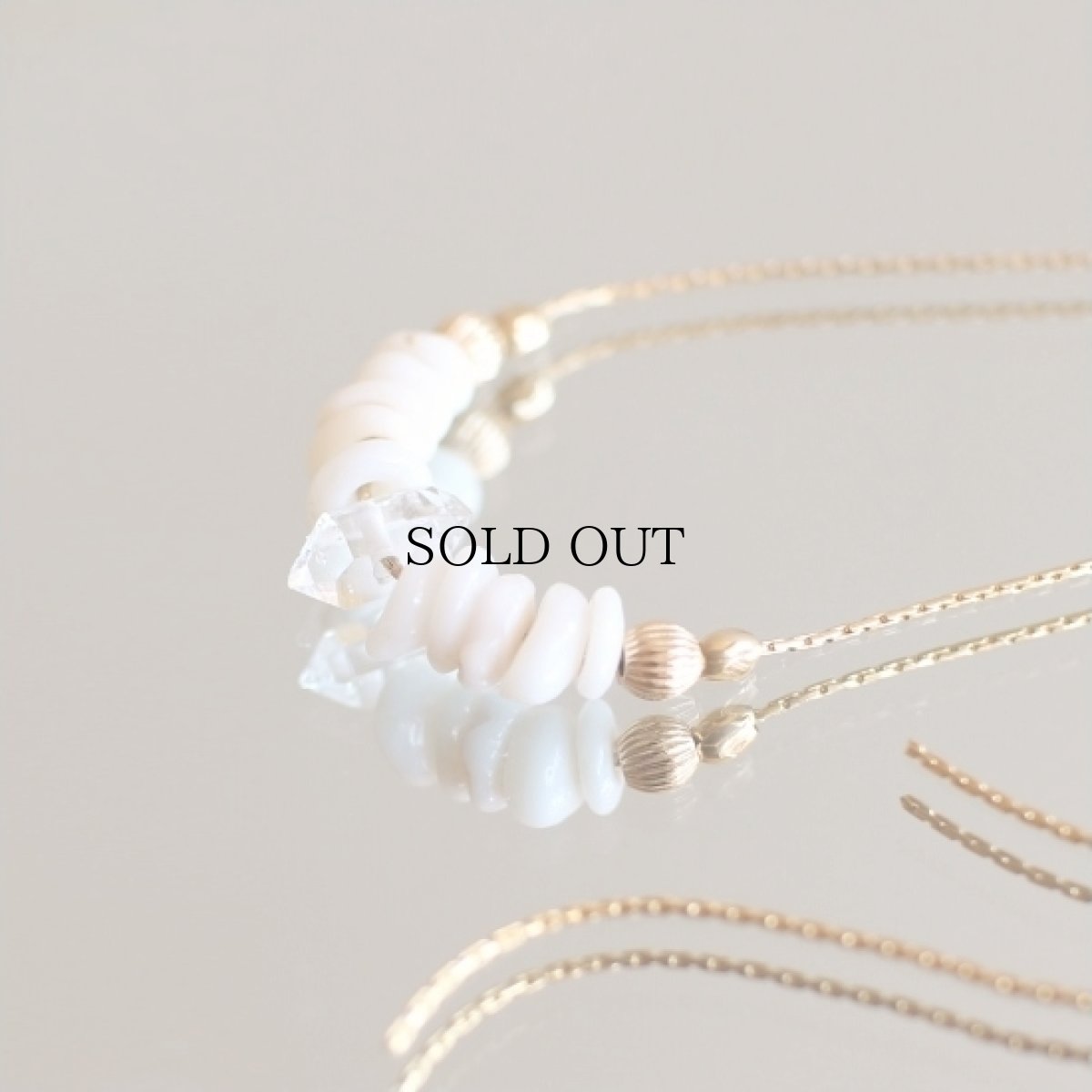 画像2: Puka Shell & Herkimer Diamond Necklace (2)