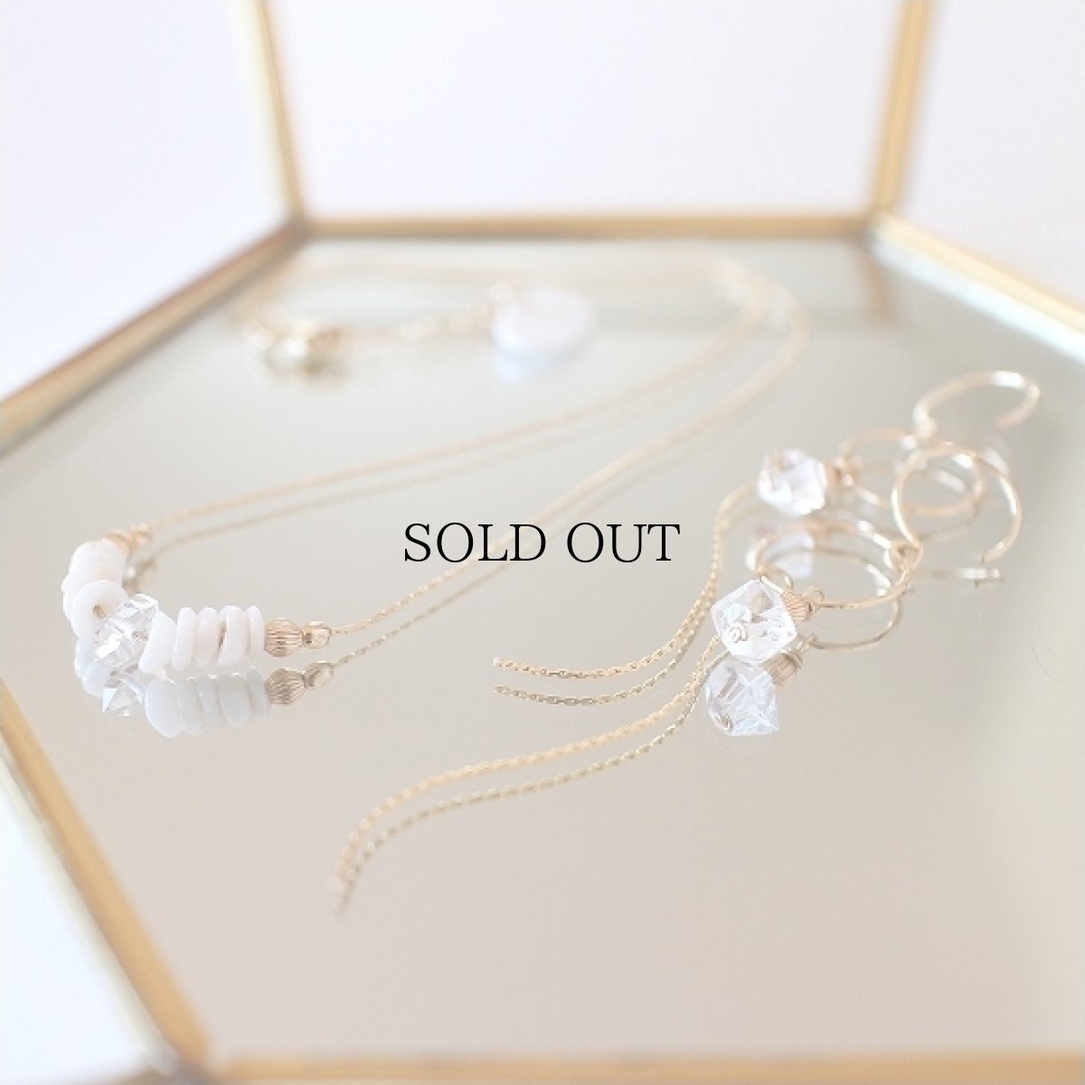 画像4: Puka Shell & Herkimer Diamond Necklace (4)