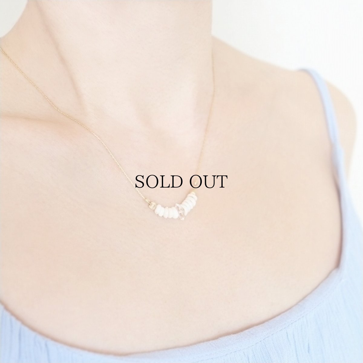 画像7: Puka Shell & Herkimer Diamond Necklace (7)