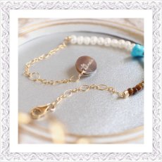 画像5: Turquoise & Pearl Gradation Bracelet (5)
