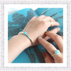 画像6: Turquoise & Pearl Gradation Bracelet (6)