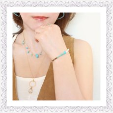 画像8: Turquoise & Pearl Gradation Bracelet (8)