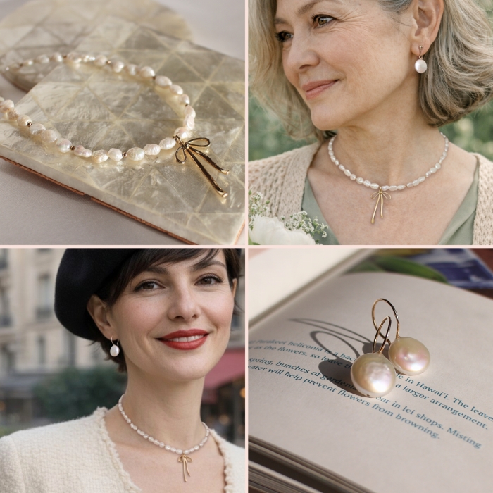 新発売【リノパールネックレス】＆【ララパールピアス/イヤリング】