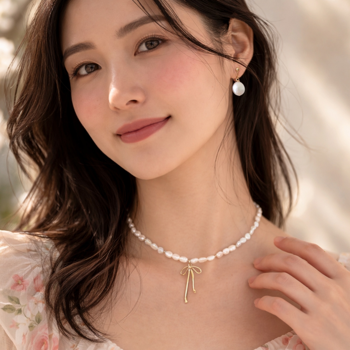 Lala Pearl Pierce & Lino Pearl Necklace