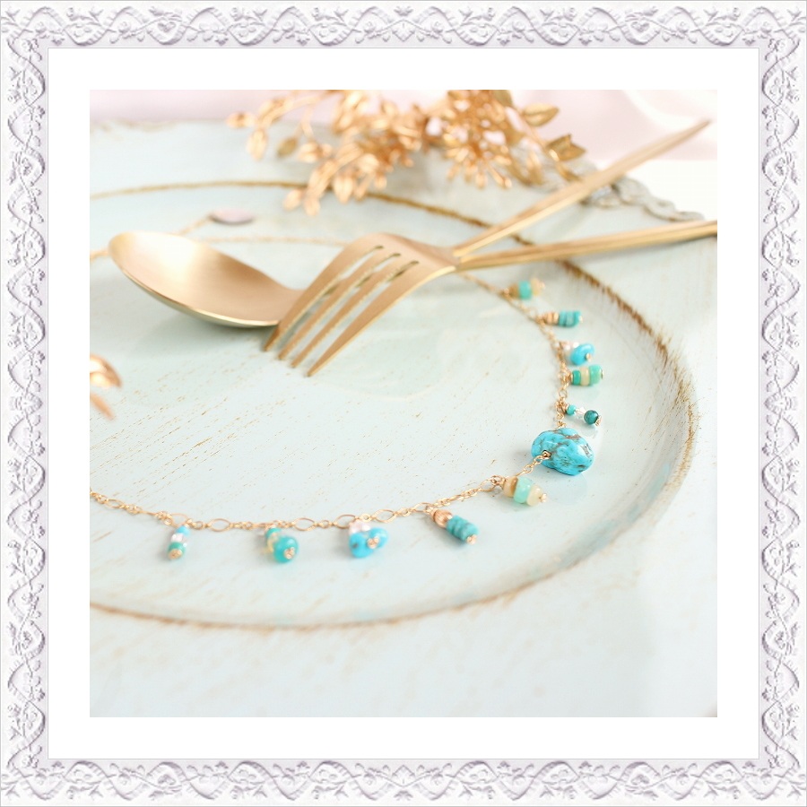 画像1: Turquoise Tiara Necklace (1)